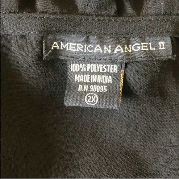 Vintage Sheer Black Ruffled Poet Blouse Jacket - Picture 3 of 3